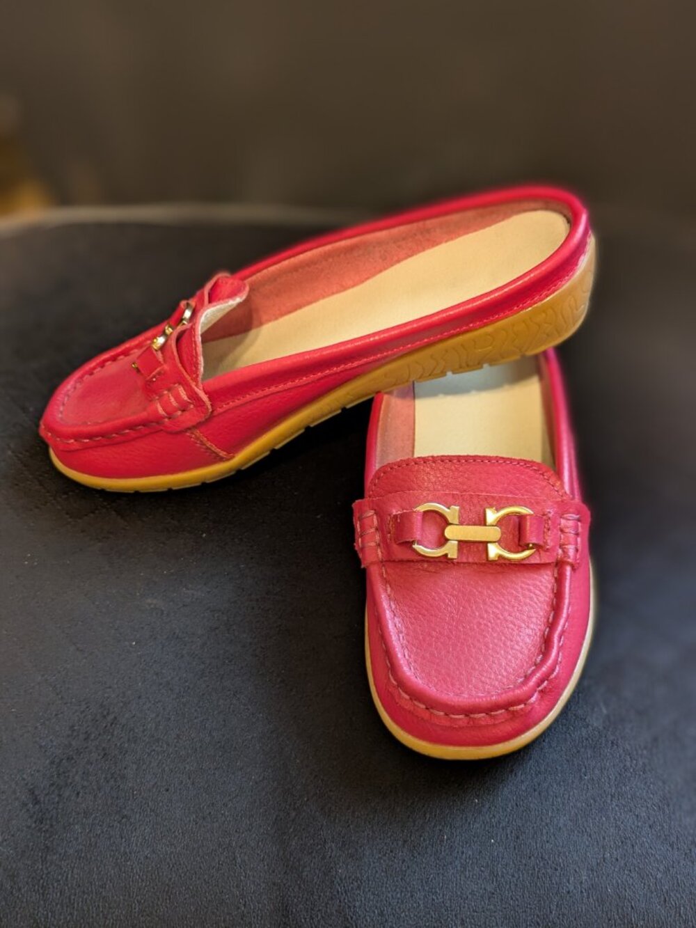 Pink Loafer Slides